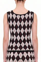 Daydreamers Argyle Sleeveless Knit Top