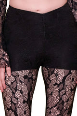 The Party Edit Lace Leggings With Built-in Ribbed Shorts