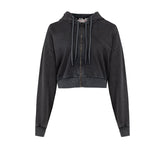 YOUR *ITCH ACID WASH ZIPPED HOODY