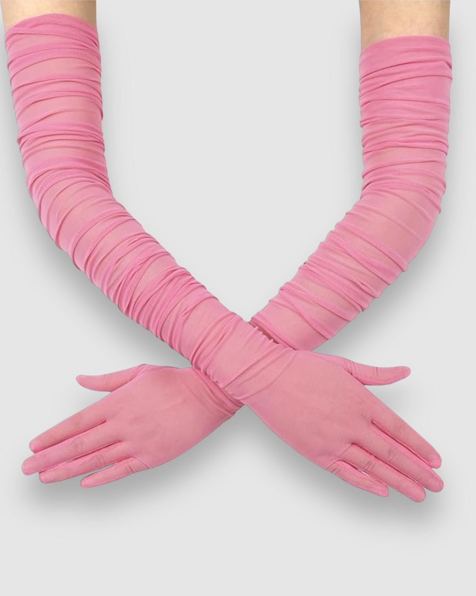 Ariana Ruched Mesh Opera Glove