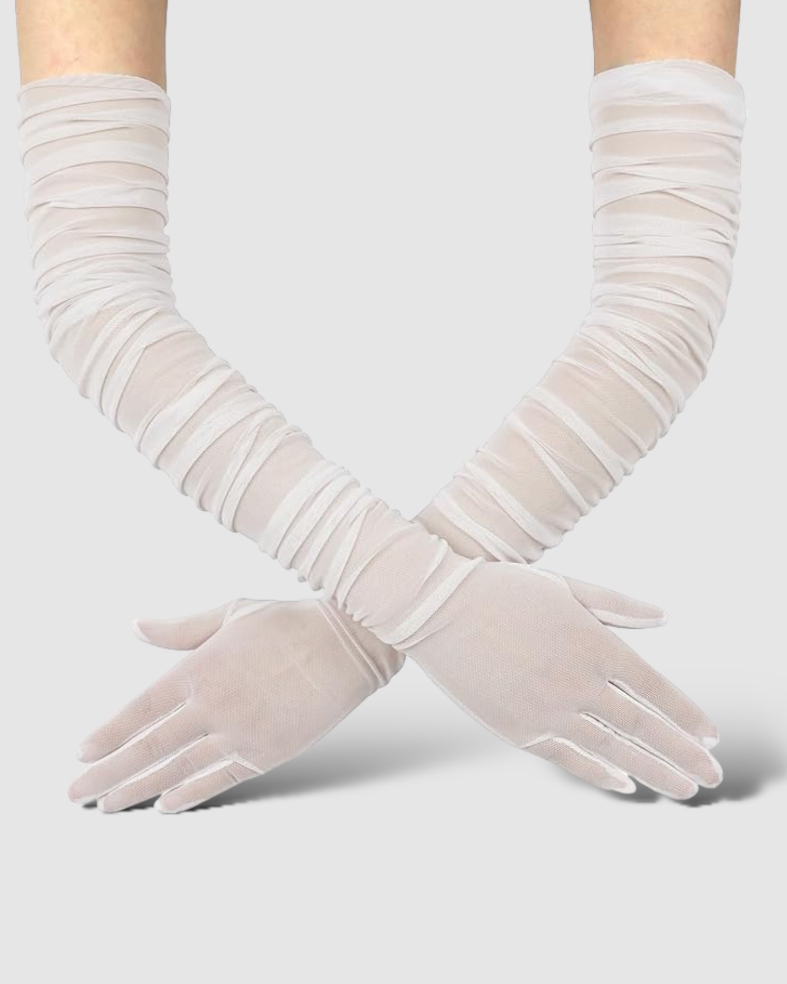 Ariana Ruched Mesh Opera Glove