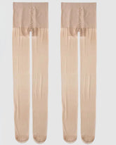15 Denier Silky Slimming Sheer Tights - 2 Pack - Nude