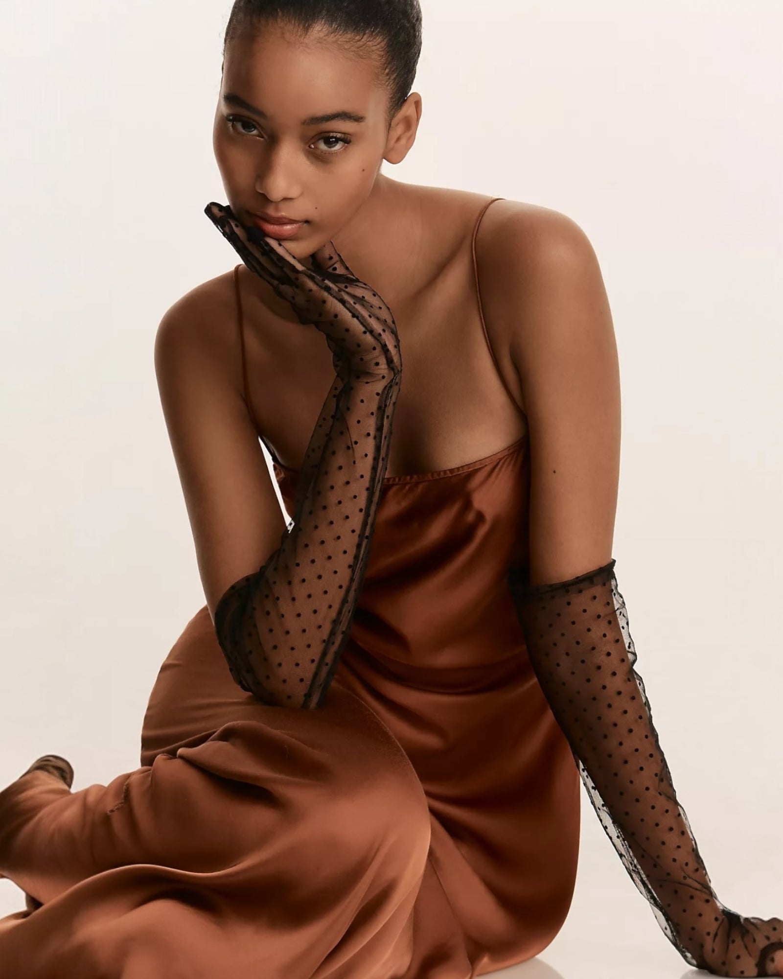 Point D’Esprit Tulle Opera Gloves