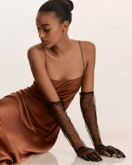 Point D’Esprit Tulle Opera Gloves