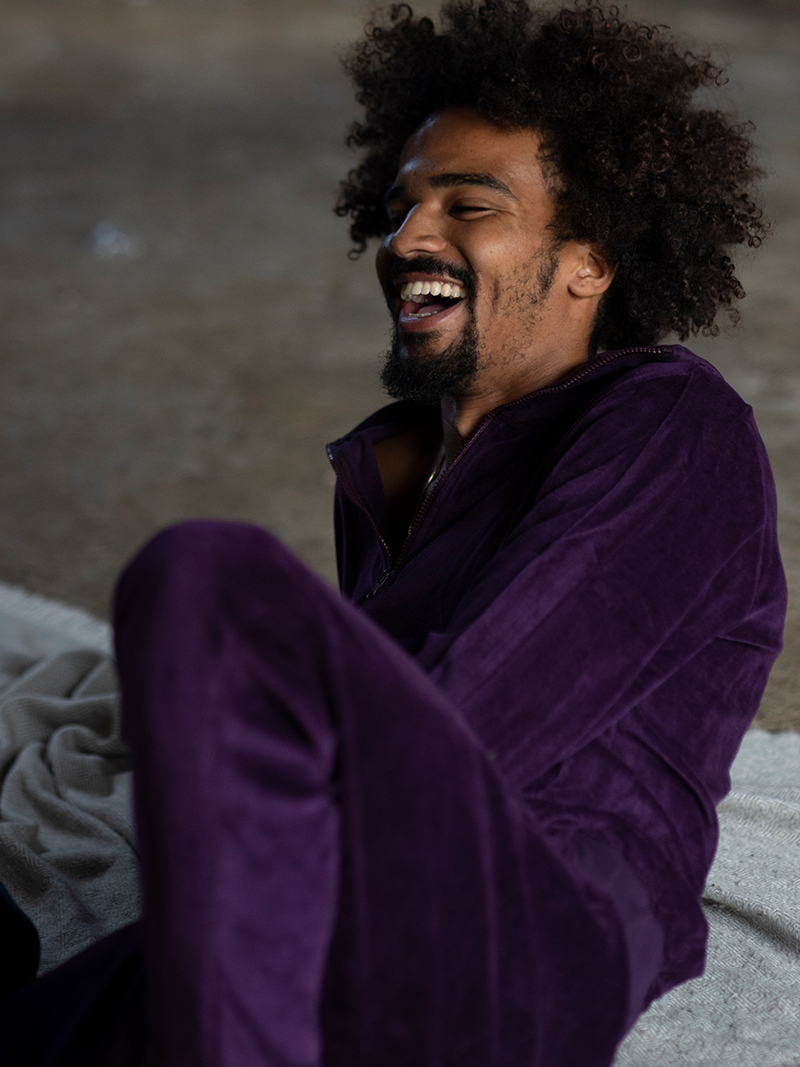 Organic Velour Zip Jumper