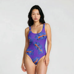 Purple One Piece Swimsuit - Calypso Split Tide