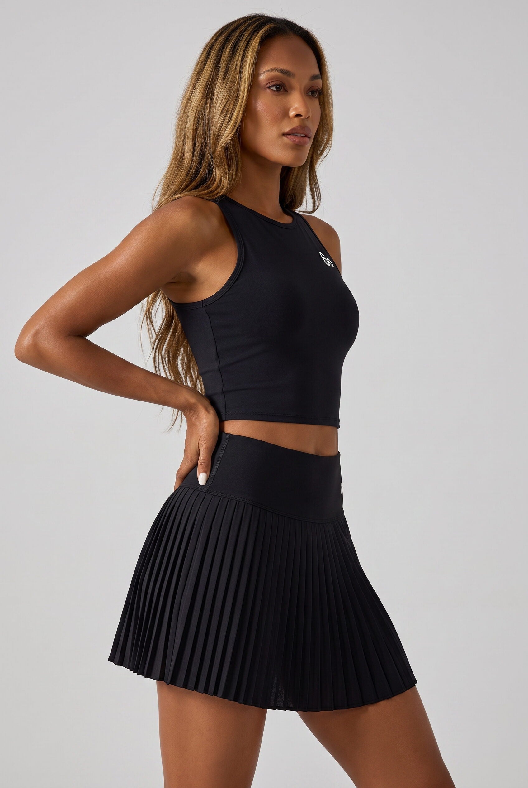 RAYA Racerback Top & Pleated Skirt Set