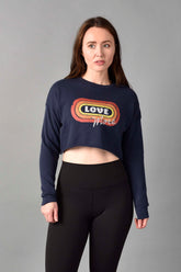 Retro Love More Cropped Sweatshirt