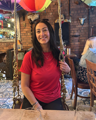 Rhubarb and Rose Slash Neck T-Shirt