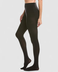 Satellite Crystal Back Seam Opaque Tights