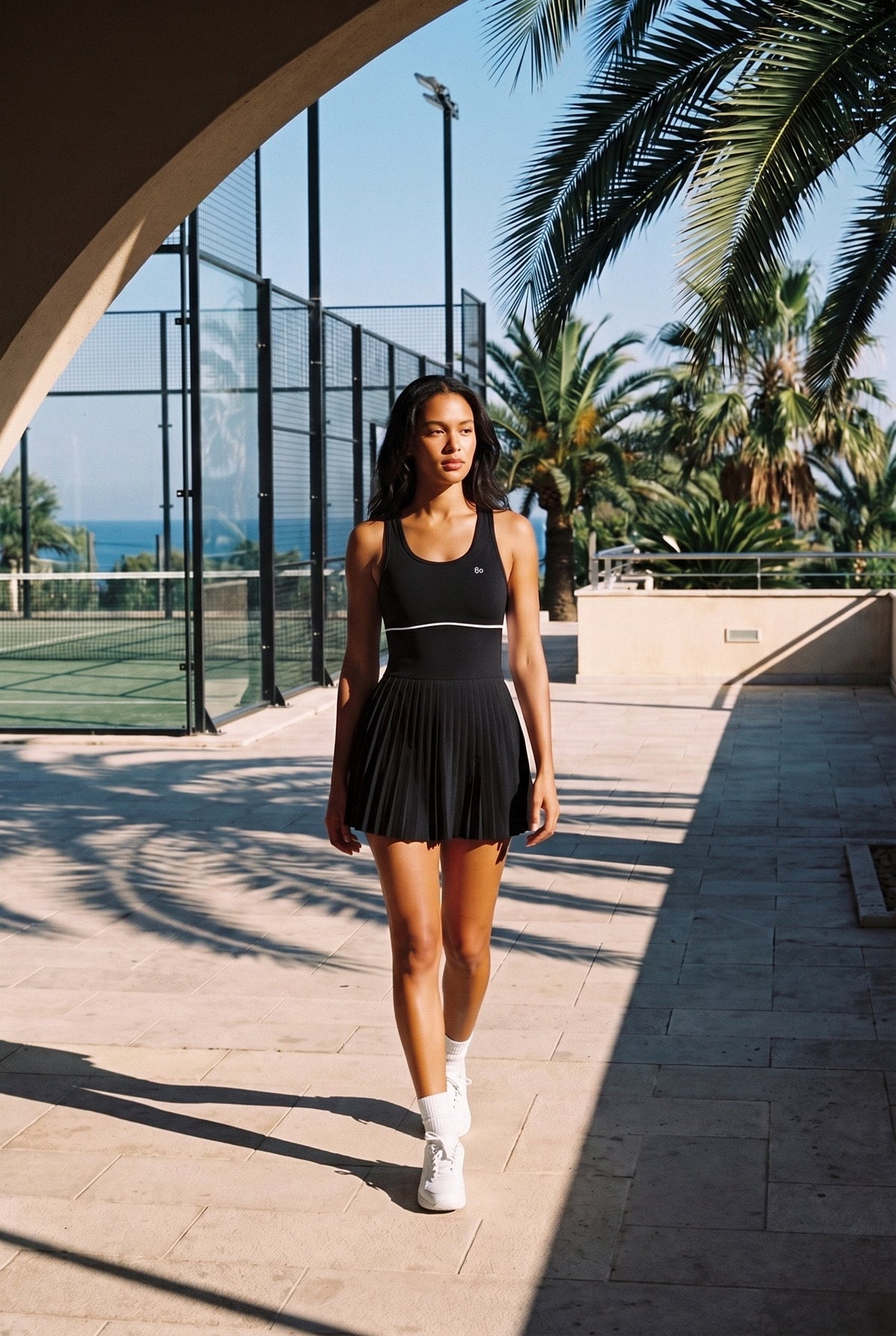 RUBY Piped Tank Pleated Dress