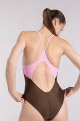 Liberty Racerback Swimsuit ― Coffee / Lilac