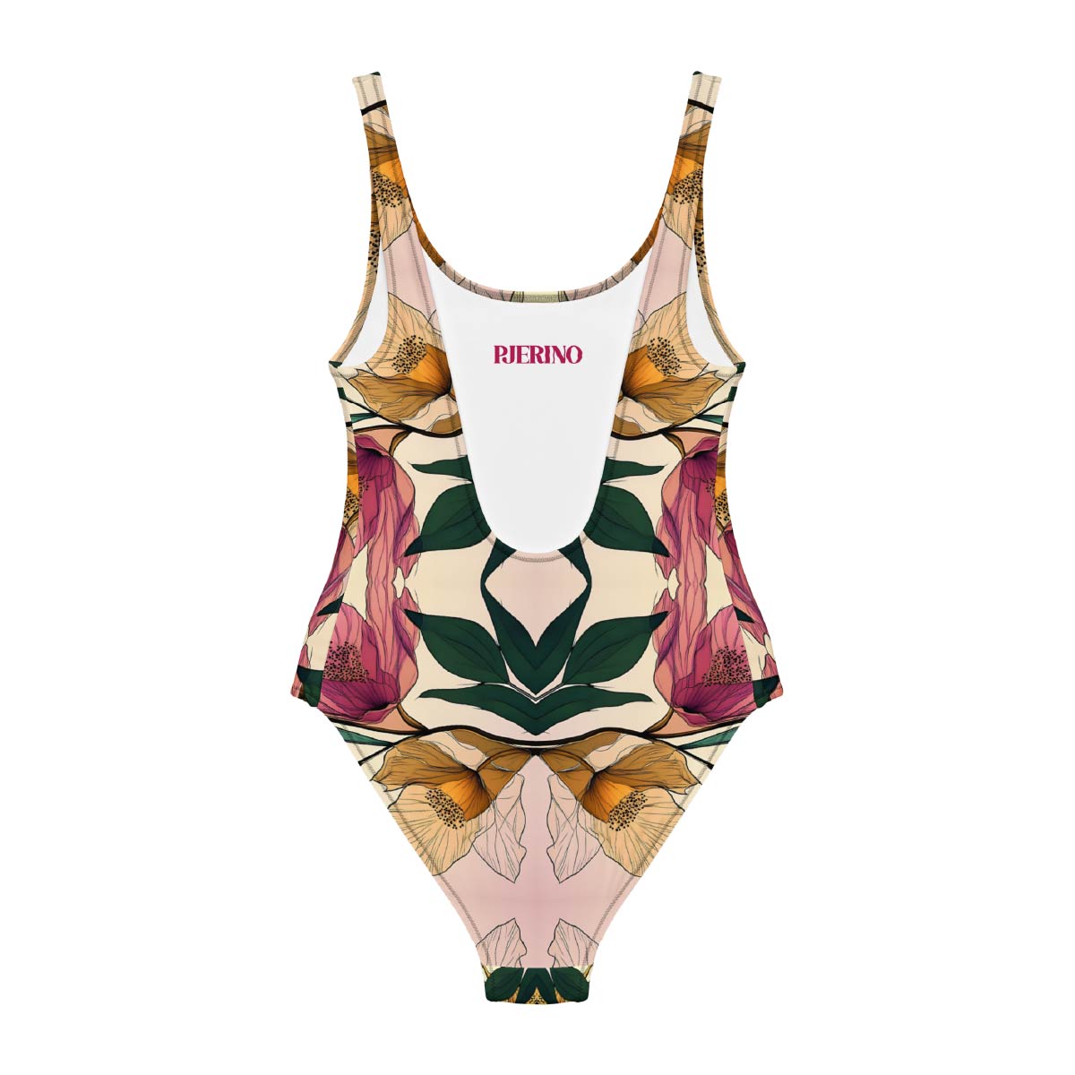 Retro Floral Swimsuit Mirror Blossom - One Piece