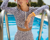 Rhea Long Sleeves Top Animal Print