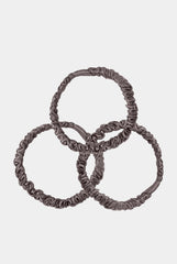 Skinny Silk Scrunchie Set Future Brown