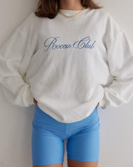 Unisex Organic Cotton Benji Sweatshirt Blue Logo
