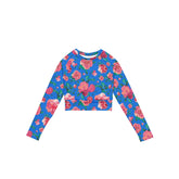 Eden Rose Long Sleeve Crop Top