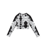 Ink Theory Long Sleeve Crop Top