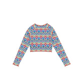 Kaleido Long Sleeve Crop Top