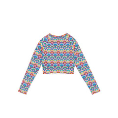 Kaleido Long Sleeve Crop Top