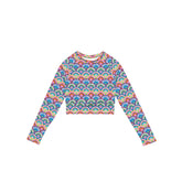 Kaleido Long Sleeve Crop Top