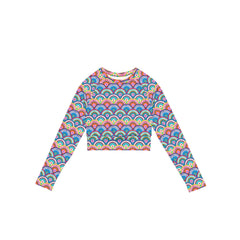 Kaleido Long Sleeve Crop Top