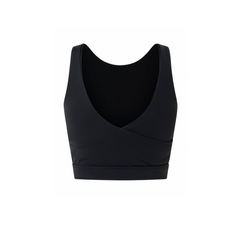 BLACK INK MINERVA REVERSIBLE CROP TOP in ECONYL®