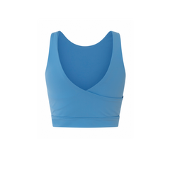 SAPPHIRE BLUE MINERVA FITNESS CROP TOP in ECONYL®