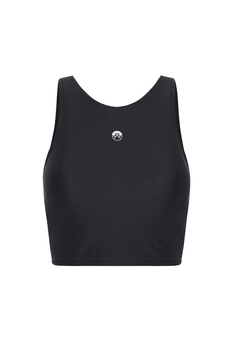Rhône High Neck Sports Bra Crop Top Lava Stone
