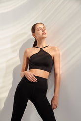 AirRise Mesh Convertible Neck Sports Bra - Black
