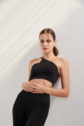 AirRise Mesh Convertible Neck Sports Bra - Black