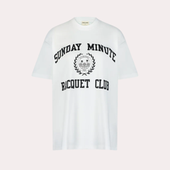 Oversized Collegiate T-Shirt - White/Black