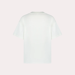 Short Sleeve T-Shirt - Ivory/Navy Blue