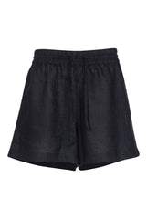 Black Heavy Linen Shorts Perfect Days