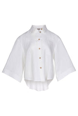 White Heavy Linen Shirt Perfect Days