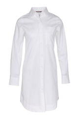 White InStyle Cotton Poplin Shirt Dress