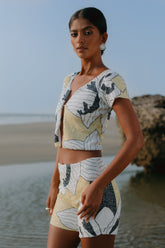 Lily Rose Top in Yellow Oceanus X by Poppy