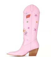 Oceanus X Terry De Havilland Pink Boots