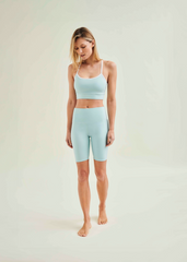 Yoga Shorts - High Waist - Sea Green