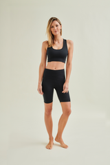 Yoga Shorts -High Waist - Caviar Black