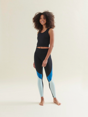New Leggings - Caviar Black/Shoreline Blue/Sea Green