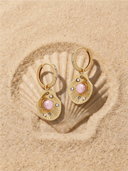 Sea Shell Pearl Earrings