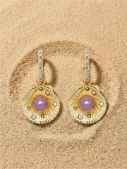 Sea Shell Pearl Earrings