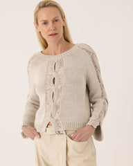 Sėja: Silver Grey Cotton Sweater