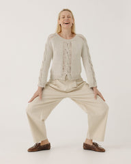 Sėja: Silver Grey Cotton Sweater