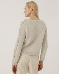 Sėja: Silver Grey Cotton Sweater