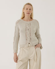 Sėja: Silver Grey Cotton Sweater