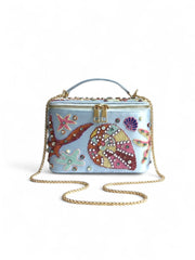 Selene Vanity Blue Makeup Bag