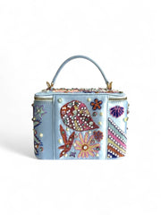 Selene Vanity Blue Makeup Bag