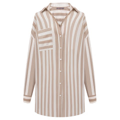 Silk Cotton Shirt Oat Milk